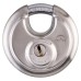 Squire Disc Padlock - 70mm Body - 17 x 17.5mm Shackle - Keyed Alike - Silver