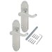 Exel Satin Chrome Victorian Summer Scroll Latch Door Handle - 168 x 40mm