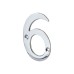 76mm Screw Fix Door Numeral - 6 / 9 - Polished Chrome
