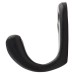 Alexander & Wilks Victorian Single Coat Hook - 44 x 23mm - Epoxy Black