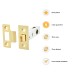 Exel Budget Tubular Latch - 78mm Case - 57mm Backset - Square - Brass Plated