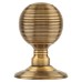 Hampstead Reeded Beehive Mortice Door Knob - 60mm Rose Diameter - Antique Brass