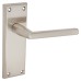 Serozzetta by Carlisle Brass Satin Nickel Latch Door Handle - Dieci Range - 150 x 50mm