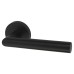 Exel Matt Black Door Handles on Round Rose - Emily Range 