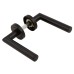 Exel Matt Black Door Handles on Round Rose - Emily Range 