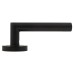Exel Matt Black Door Handles on Round Rose - Emily Range 