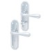 Hampstead Polished Chrome Bathroom Door Handle - Genoa Range - 168 x 45mm