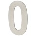 Hampstead 100mm Concealed Screw Fix Door Numeral - 0 - Satin Stainless Steel