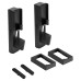 Emuca Zero Hanging Rail Bracket - Black - Pair