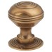 Hampstead Georgian Ringed Mortice/Rim Door Knob - 50mm Rose Diameter - Aged Brass
