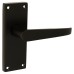 Exel Matt Black Budget Straight Latch Door - Short Plate - Mia Range - 114 x 42mm