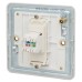 Knightsbridge 1 Gang Screwless Flat Plate RJ45 Data Socket - Matt White