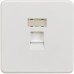 Knightsbridge 1 Gang Screwless Flat Plate RJ45 Data Socket - Matt White