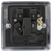 Knightsbridge 13A 1 Gang Round Edge Unswitched Fused Spur - Matt Black