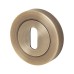 Excel Escutcheon - 52mm Diameter - Keyhole - Antique Brass