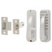 Securefast Easy Code Change Push Button Code Lock and Latch with Lever - Satin Chrome