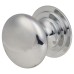 Exel Victorian Turned Round Cabinet Knob - 38mm Diameter - Polished Chrome