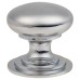 Exel Victorian Turned Round Cabinet Knob - 38mm Diameter - Polished Chrome
