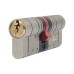 ERA 3 Star Sold Secure 6 Pin Fortress 85mm Euro Double Cylinder - 40 + 45mm - Sat Nickel/Pol Brass