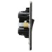 Knightsbridge 45A 1 Gang Screwless Double Pole Cooker Switch with Neon - Smoked Bronze