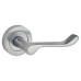 Exel Satin Chrome Victorian Summer Scroll Door Handles on Round Rose 