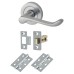 Exel Victorian Summer Latch Door Handle on Rose Kit - Satin Chrome