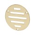 Hampstead Circular Slotted Vent - 76mm - 900mm² Free Air Flow - Polished Brass