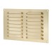 Hampstead Hooded Louvre Vent - 229 x 152mm - 6650mm² Free Air Flow - Polished Brass