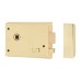 Exel Rim Lock with Snib - 105 x 80mm - Brass