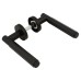 Exel Matt Black Hexagonal Door Handles on Round Rose - Juno Range 