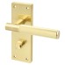 Exel Satin Brass Knurled Bathroom Door Handle - Remi Range - 155 x 55mm