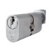 Eurospec 10 Pin 70mm Oval Thumbturn Cylinder - 35mm Turn + 35mm - Satin Chrome - Keyed to Differ