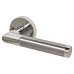 Excel Polished/Satin Chrome Privacy Door Handles on Round Rose - Serena Range