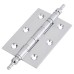 Finial Washered Butt Door Hinge - 75 x 50 x 2mm - Polished Chrome - Pair
