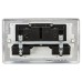 Knightsbridge 13A 2 Gang DP Switched Socket with Twin Earths - Brushed Chrome with White Insert