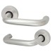 Exel Satin Aluminium 19mm Return to Door Handles on Round Rose 