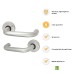 Exel Satin Aluminium 19mm Return to Door Handles on Round Rose 