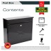 Burg Wachter Elegance Mailbox - 362 x 310 112mm - Black