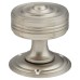 Hampstead Georgian Ringed Mortice Door Knob - 55mm Rose Diameter - Satin Nickel 