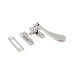 Exel Cast Victorian Mortice & Hook Plate Casement Window Fastener - Reversible - Polished Chrome