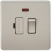 Knightsbridge 13A 1 Gang Screwless Flat Plate Switched Fused Spur with Neon - Brushed Chrome