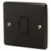Eurolite Enhance Decorative 13A 1 Gang Unswitched Fused Spur - Matt Black with Black Inserts