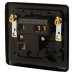Eurolite Enhance Decorative 13A 1 Gang Unswitched Fused Spur - Matt Black with Black Inserts