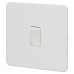 Knightsbridge 10AX 1 Gang 2 Way Screwless Flat Plate Light Switch - Matt White