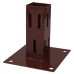 Powapost Fence Post Bolt Down Shoe - Easy Grip - 50 x 50mm - Brown Powder Coated