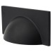 Crofts & Assinder Monmouth Square Cabinet Cup Handle - 64mm Centres - Matt Black