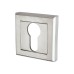 Exel Square Escutcheon - 52 x 52mm - Euro - Satin Chrome