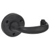 Olde Forge Antique Black Windsor Door Handles on Round Rose 