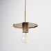 Exel Savaneta Knurled Ceiling Light Pendant - Satin Brass Fittings and Plate