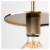 Exel Savaneta Knurled Ceiling Light Pendant - Satin Brass Fittings and Plate